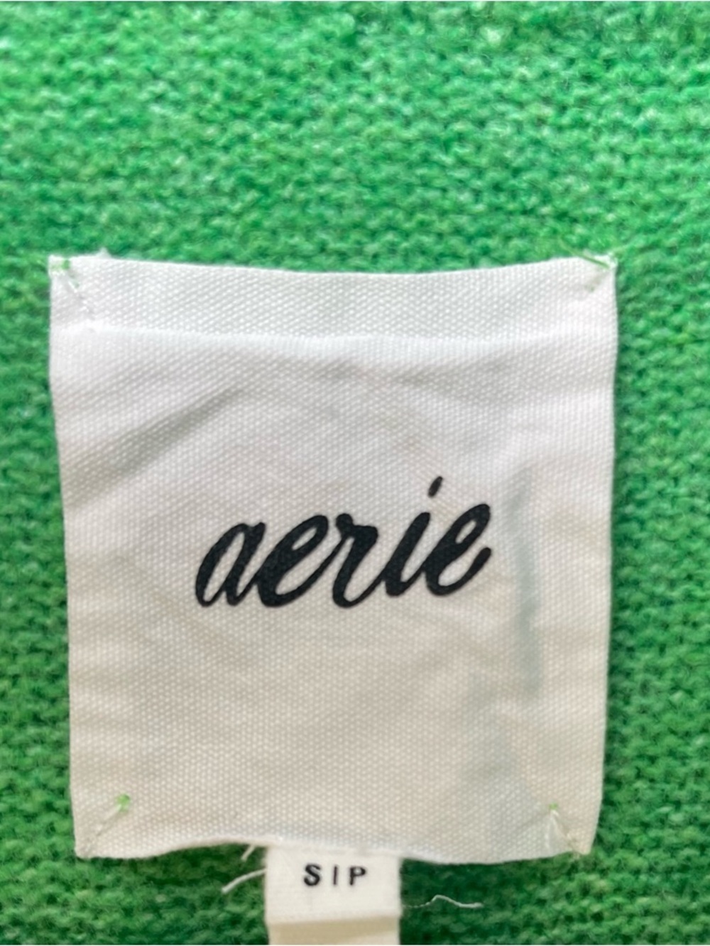 aerie Bright Green Ribbed Knit Sweater - Picture 7 of 7
